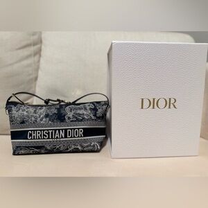 Dior Monochrome Pouch with Gold Accent